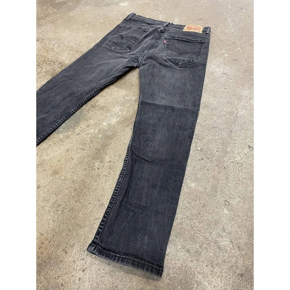 Levis 502 Jeans‎ Mens 31x30 Gray Tapered Leg Stretch Denim Zip Fly 5-Pocket